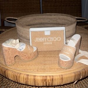 Jimmy Choo Avenue Clutch and heels